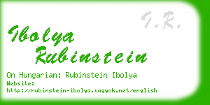 ibolya rubinstein business card